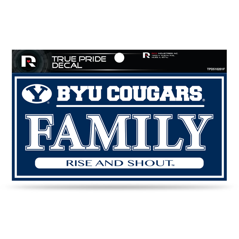 BYU 3" X 6" True Pride Decal - Family