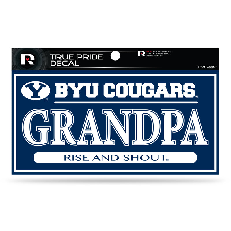 BYU 3" X 6" True Pride Decal - Grandpa