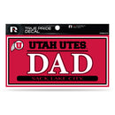 Utah University 3" X 6" True Pride Decal - Dad