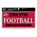 Utah University 3" X 6" True Pride Decal - Football