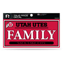 Utah University 3" X 6" True Pride Decal - Family