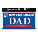 Rangers - NY 3" X 6" True Pride Decal - Dad