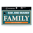 Sharks 3" X 6" True Pride Decal - Family