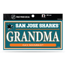 Sharks 3" X 6" True Pride Decal - Grandma