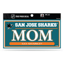 Sharks 3" X 6" True Pride Decal - Mom