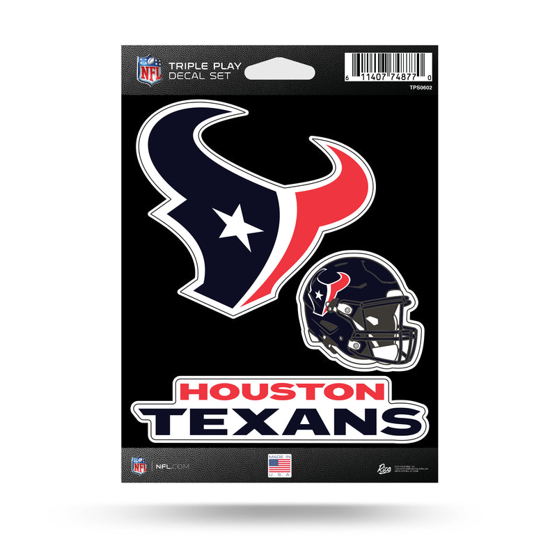 Texans Triple Play Decal Set