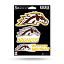 Western Michigan Broncos Triple Play Sticker