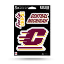 Central Michigan Chippewas Triple Play Sticker