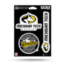 Michigan Tech Huskies Triple Play Sticker
