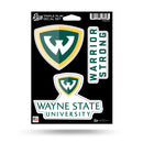 Wayne State University Warriors Triple Play Sticker