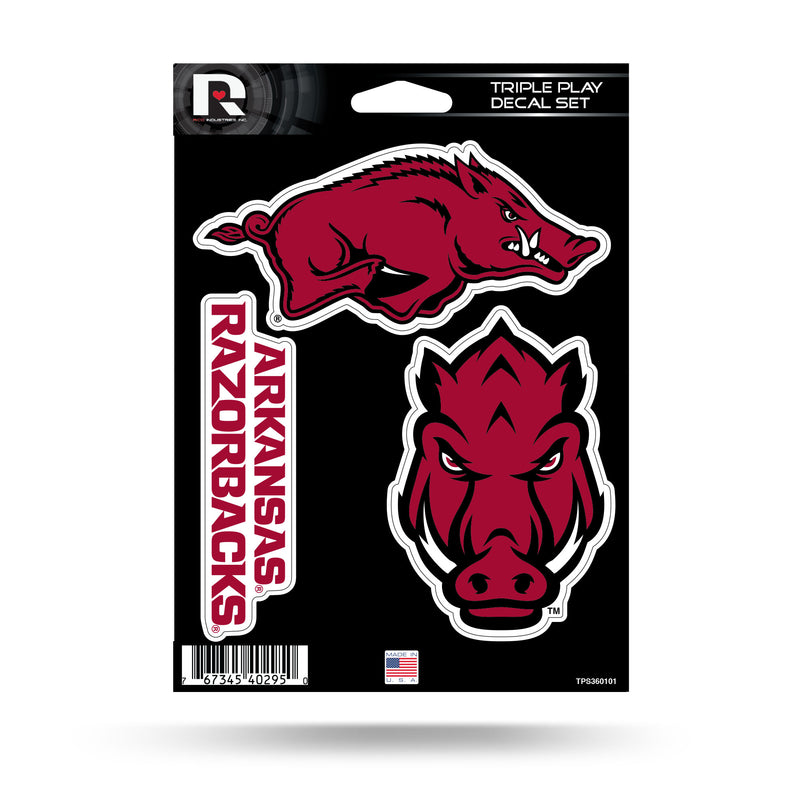 Arkansas University Triple Play Sticker