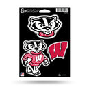 Wisconsin Badgers Triple Play Sticker Set