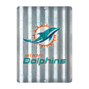 Miami Dolphins Tin Metal Roof Sign (12"x16")