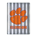 Clemson Tigers Tin Metal Roof Sign (12"x16")