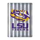 LSU Tigers Tin Metal Roof Sign (12"x16")