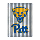 Pitt Panthers Tin Metal Roof Sign (12"x16")