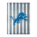 Detroit Lions Tin Metal Roof Sign (12"x16")