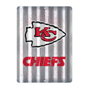Kansas City Chiefs Tin Metal Roof Sign (12"x16")