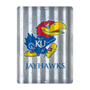 Kansas Jayhawks Tin Metal Roof Sign (12"x16")