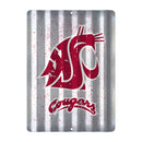 Washington State Cougars Tin Metal Roof Sign (12"x16")