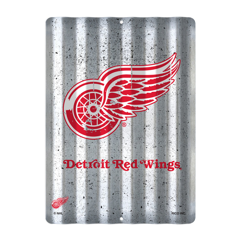 Detroit Red Wings Tin Metal Roof Sign (12"x16")