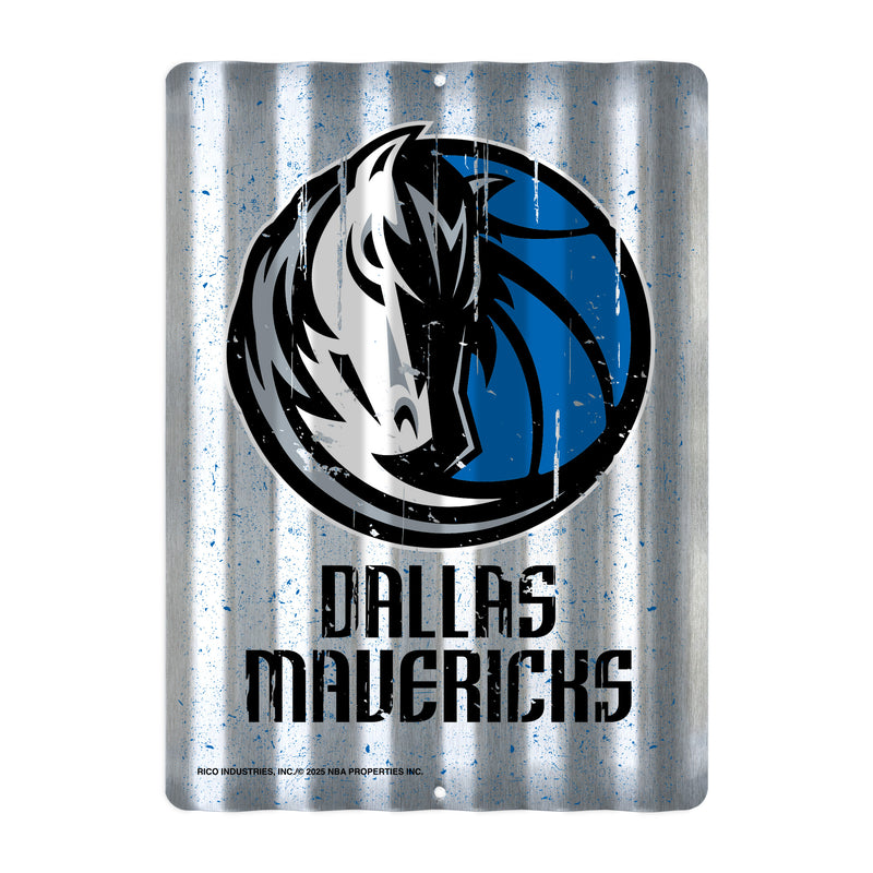 Dallas Mavericks Tin Metal Roof Sign (12"x16")