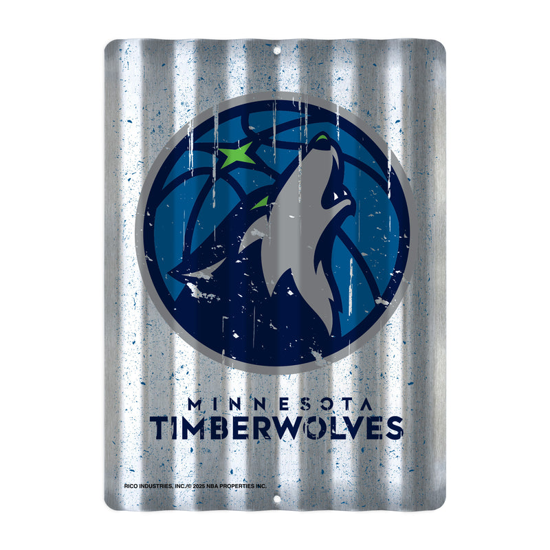 Minnesota Timberwolves Tin Metal Roof Sign (12