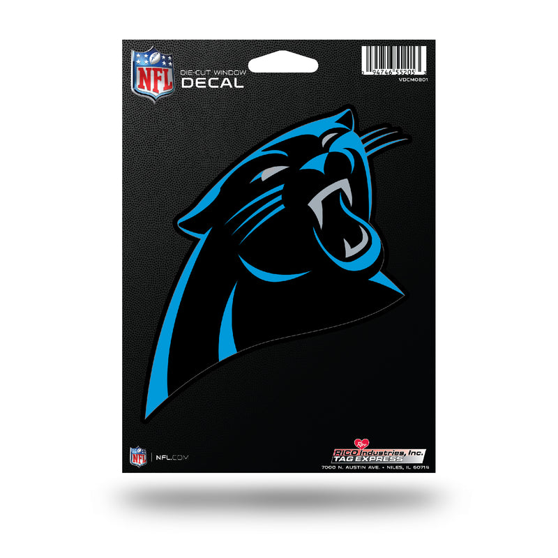 NFL Carolina Panthers 5" x 7" Vinyl Die-Cut Decal - Car/Truck/Home Accessory By Rico Industries