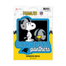 Carolina Panthers Peanuts Game Day Medium Die Cut Decal