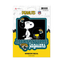 Jacksonville Jaguars Peanuts Game Day Medium Die Cut Decal