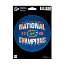 Florida Gators 2025 NCAA Men's Basketball National Champions Medium Die Cut Decal