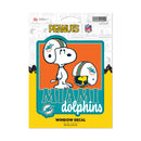 Miami Dolphins Peanuts Game Day Medium Die Cut Decal