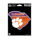 Clemson Tigers State Shape Medium Die Cut Decal