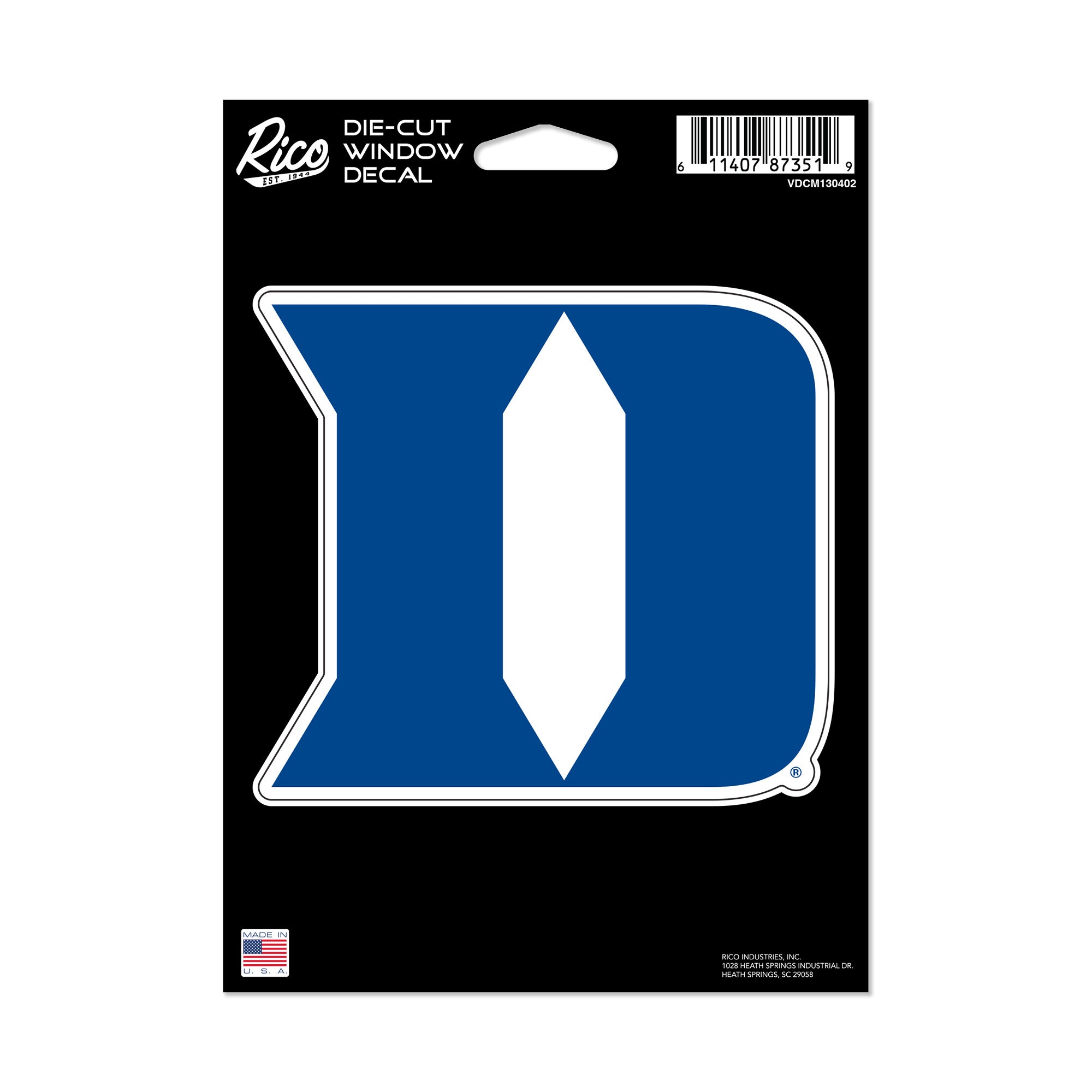 Duke Blue Devils Medium Die Cut Decal