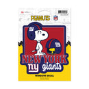 New York Giants Peanuts Game Day Medium Die Cut Decal