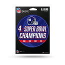 NFL New York Giants 5" x 7" Vinyl Die-Cut Decal - Car/Truck/Home Accessory By Rico Industries