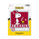 Alabama Crimson Tide Peanuts Game Day Medium Die Cut Decal