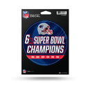 NFL New England Patriots 5" x 7" Vinyl Die-Cut Decal - Car/Truck/Home Accessory By Rico Industries