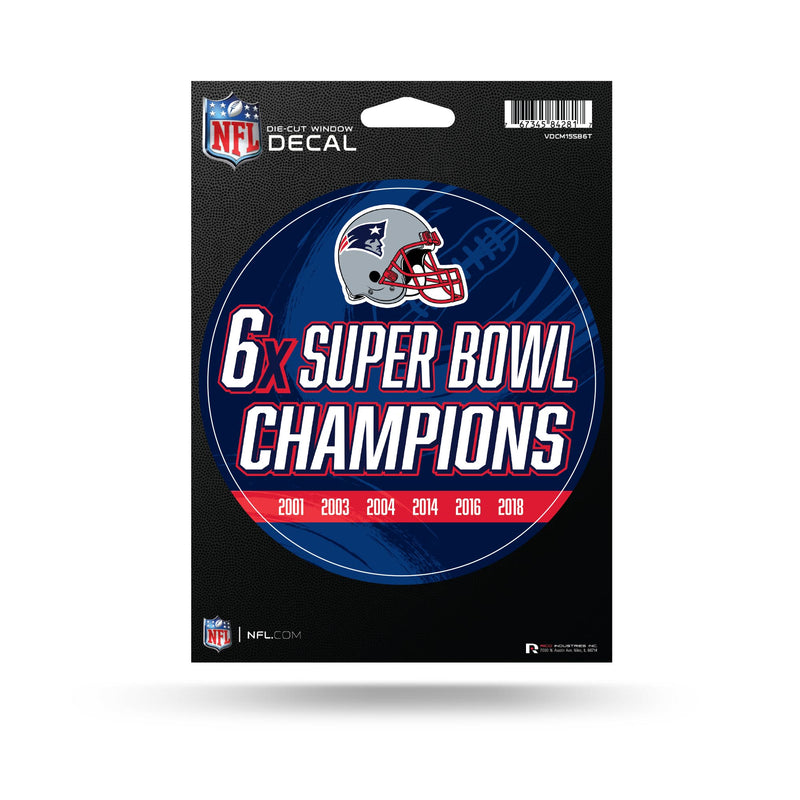 NFL New England Patriots 5" x 7" Vinyl Die-Cut Decal - Car/Truck/Home Accessory By Rico Industries