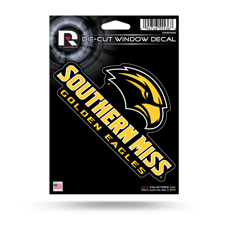 NCAA Southern Mississippi Golden Eagles 5" x 7" Vinyl Die-Cut Decal - Car/Truck/Home Accessory By Rico Industries