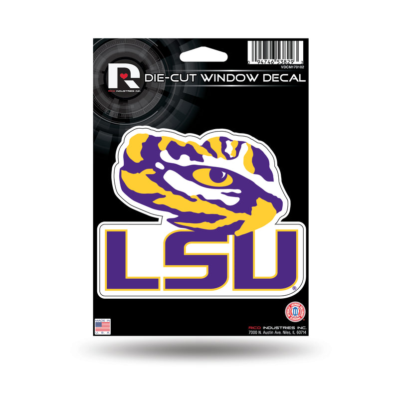 NCAA LSU Tigers 5" x 7" Vinyl Die-Cut Decal - Car/Truck/Home Accessory By Rico Industries