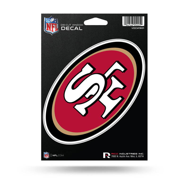 NFL San Francisco 49ers 5" x 7" Vinyl Die-Cut Decal - Car/Truck/Home Accessory By Rico Industries