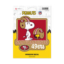 San Francisco 49ers Peanuts Game Day Medium Die Cut Decal