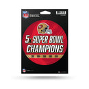 NFL San Francisco 49ers 5" x 7" Vinyl Die-Cut Decal - Car/Truck/Home Accessory By Rico Industries