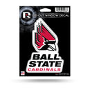 NCAA Ball State Cardinals 5" x 7" Vinyl Die-Cut Decal - Car/Truck/Home Accessory By Rico Industries