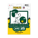 New York Jets Peanuts Game Day Medium Die Cut Decal