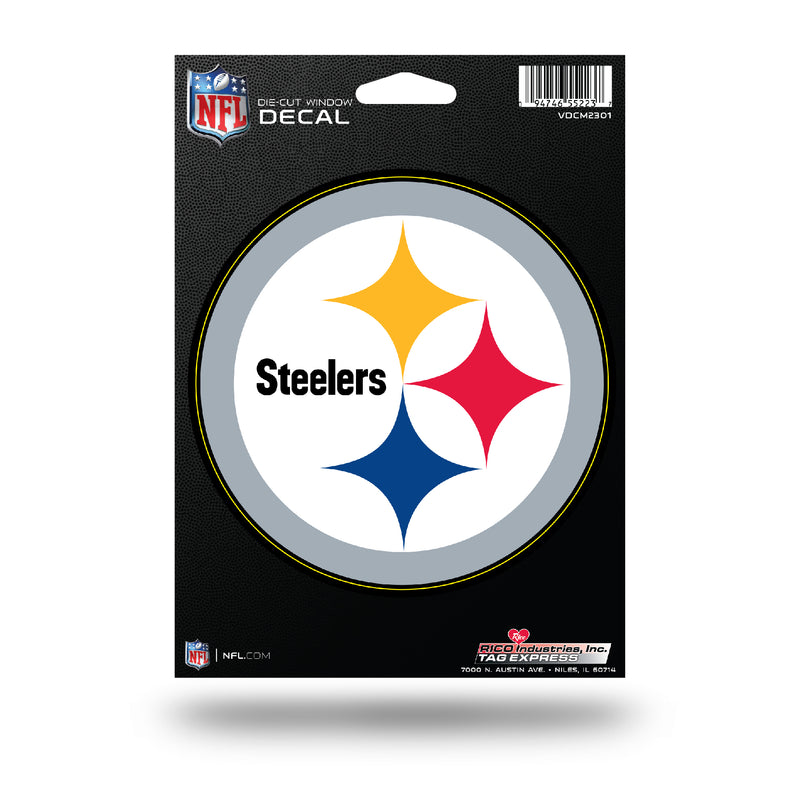 NFL Pittsburgh Steelers 5" x 7" Vinyl Die-Cut Decal - Car/Truck/Home Accessory By Rico Industries