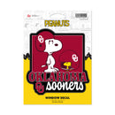 Oklahoma Sooners Peanuts Game Day Medium Die Cut Decal