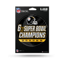 NFL Pittsburgh Steelers 5" x 7" Vinyl Die-Cut Decal - Car/Truck/Home Accessory By Rico Industries