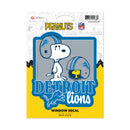 Detroit Lions Peanuts Game Day Medium Die Cut Decal